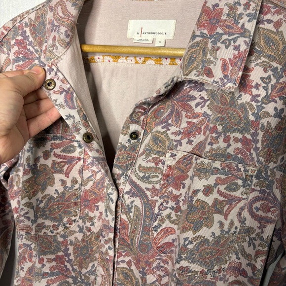 Anthropologie Paisley utility jumpsuit mauve pink size small - Picture 7 of 13